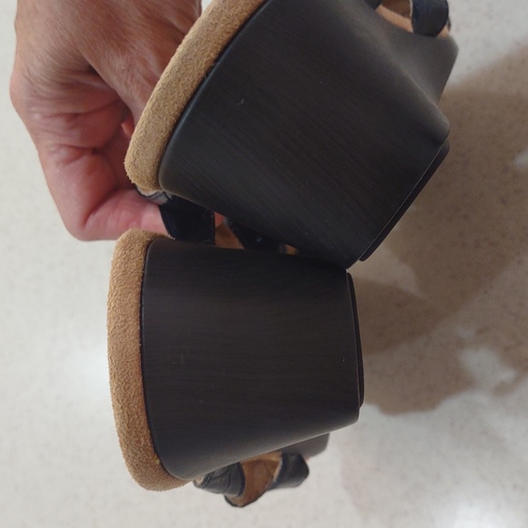 Vionic by Orthaheel Radia Blue Croc Embossed Wedge Sandals Size 9 Medium NWOT - Picture 6 of 11